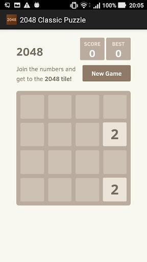 2048 Classic Puzzle - Gameplay image of android game
