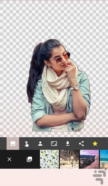 تغییر پس زمینه عکس - Image screenshot of android app