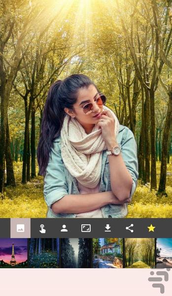 تغییر پس زمینه عکس - Image screenshot of android app