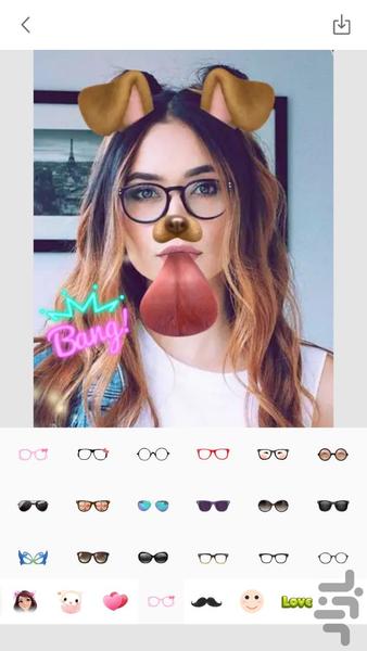 شکلک روی صورت - عکس برنامه موبایلی اندروید