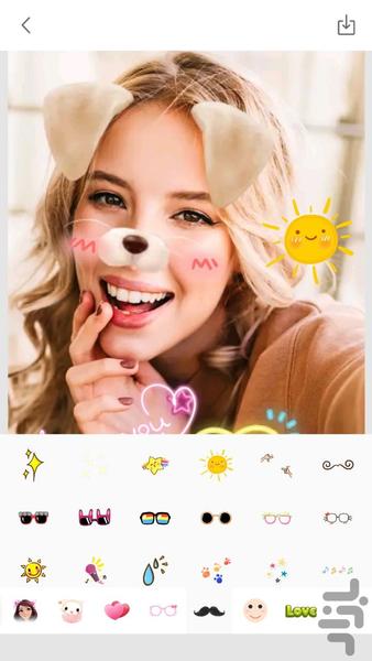 شکلک روی صورت - عکس برنامه موبایلی اندروید