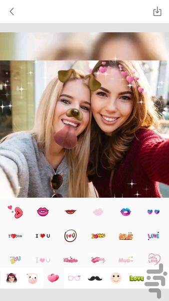 شکلک روی صورت - عکس برنامه موبایلی اندروید
