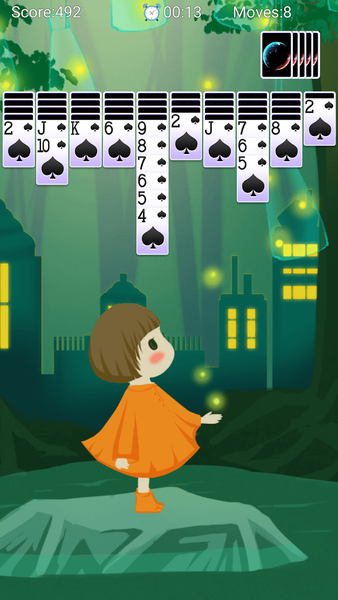 Spider Solitaire - Card Games - Gameplay image of android game