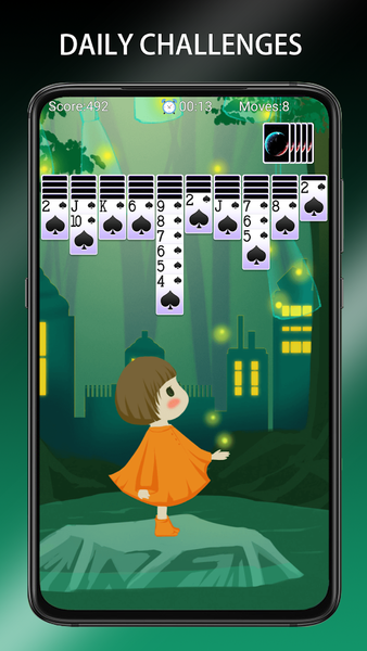 Spider Solitaire - Card Games - Gameplay image of android game