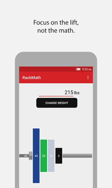 RackMath Barbell Plate Calculator - عکس برنامه موبایلی اندروید