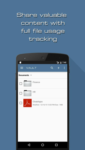 Vault - عکس برنامه موبایلی اندروید