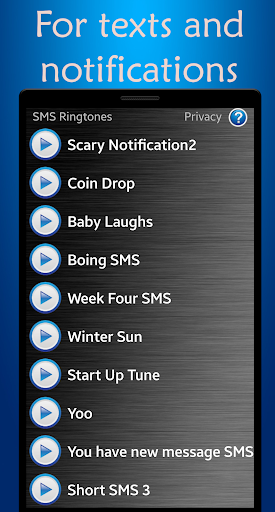 SMS Ringtones - عکس برنامه موبایلی اندروید