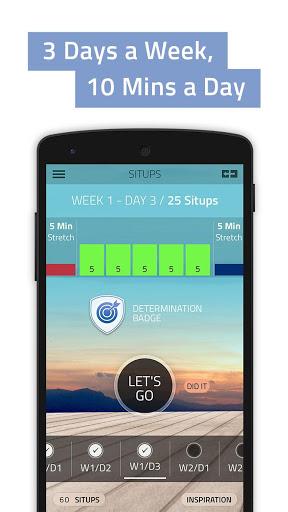 200 situps: 0 to 200 sit ups - Image screenshot of android app