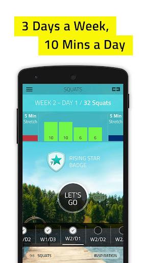 100 Squats: 0 to 100 squats - Image screenshot of android app