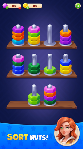 SortWorks: Nuts & Order - عکس بازی موبایلی اندروید