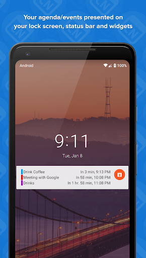 Calendar Notify - Widget, Lock and Status bar - Image screenshot of android app