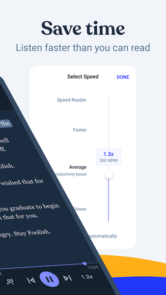 Speechify – Text to Speech - عکس برنامه موبایلی اندروید