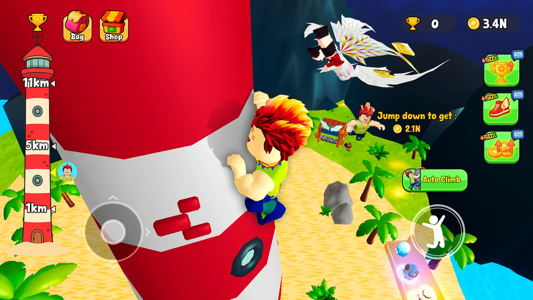 Climb and Jump Obby Tower - Gameplay image of android game