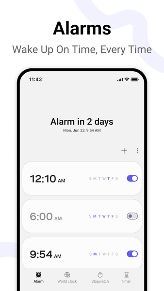 Alarm Clock - عکس برنامه موبایلی اندروید