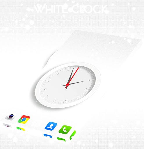 Simple White Clock 2021 - Image screenshot of android app