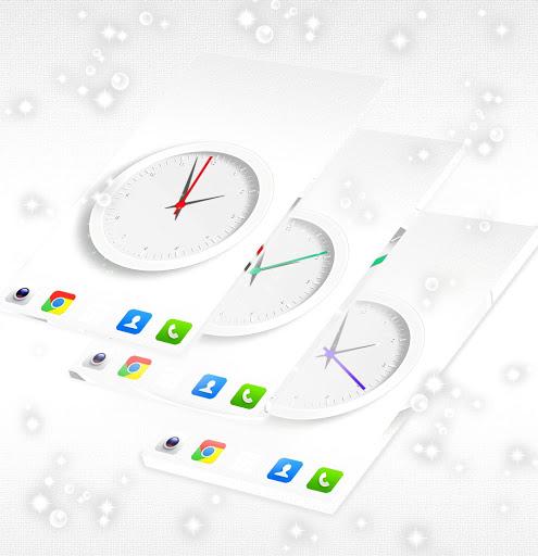Simple White Clock 2021 - عکس برنامه موبایلی اندروید