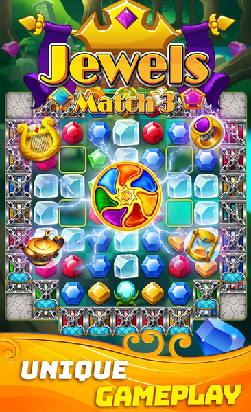 Jewels Charm: Match 3 Game Pro - عکس بازی موبایلی اندروید