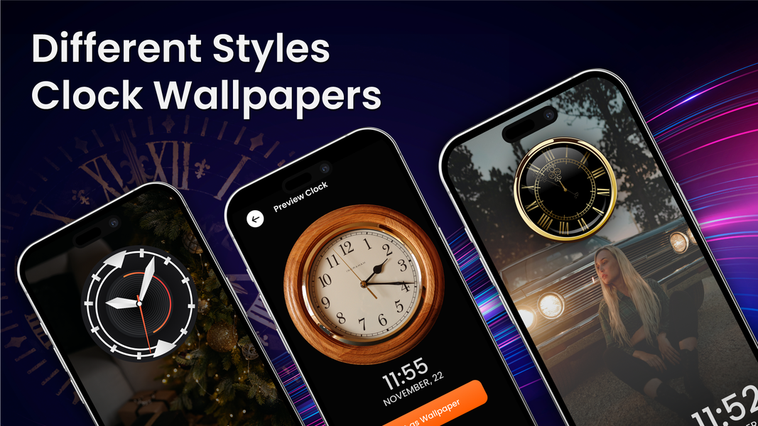 Analog Clock live HD Wallpaper - عکس برنامه موبایلی اندروید