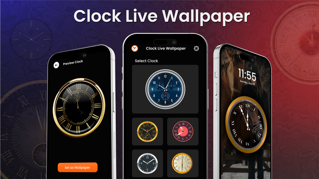 Analog Clock live HD Wallpaper - Image screenshot of android app