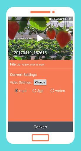To mp4 3gp webm Video Converte - عکس برنامه موبایلی اندروید