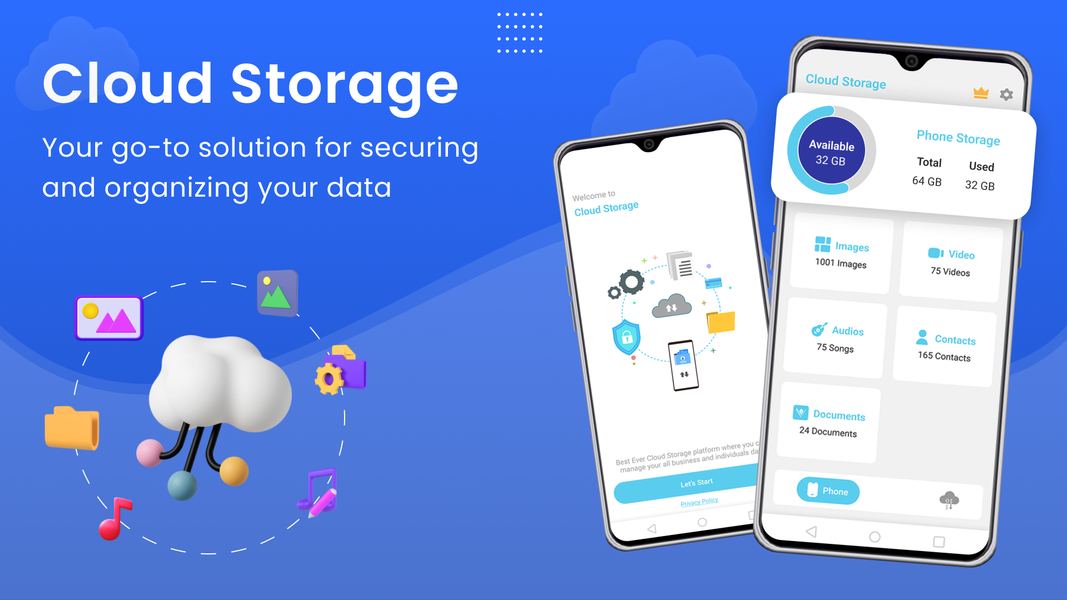 Cloud Storage - Cloud Backup - عکس برنامه موبایلی اندروید