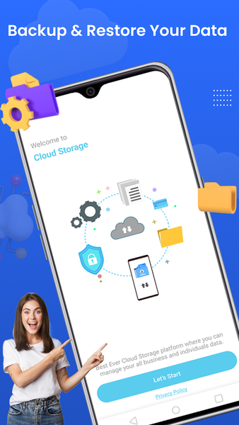 Cloud Storage - Cloud Backup - عکس برنامه موبایلی اندروید