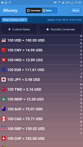 iMoney - Currency Converter - عکس برنامه موبایلی اندروید