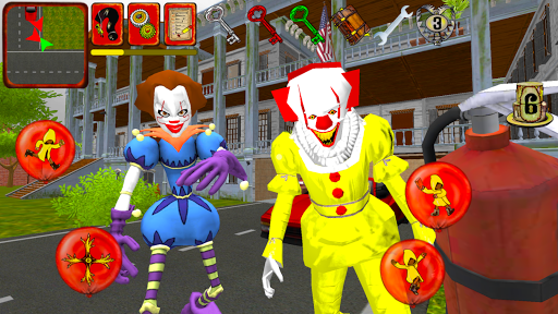 Clown Brothers. Neighbor Escape 3D - Gameplay image of android game