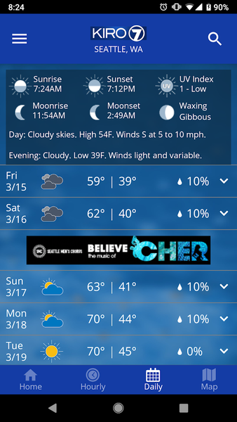 KIRO 7 PinPoint Weather - Image screenshot of android app