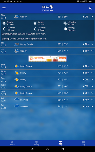 KIRO 7 PinPoint Weather - Image screenshot of android app