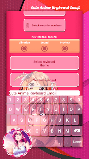 Cute Anime Keyboard Emoji - Image screenshot of android app