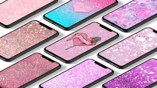 Pink Glitter Wallpapers - Image screenshot of android app