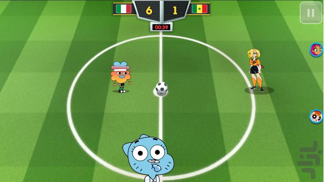 بازی فوتبالی کارتونی - Gameplay image of android game