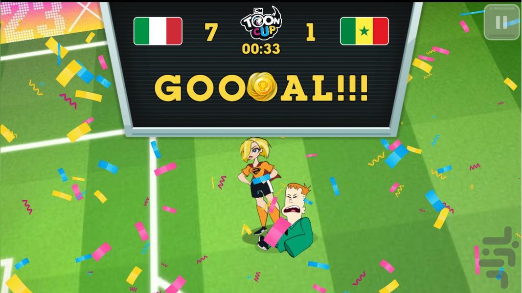 بازی فوتبالی کارتونی - Gameplay image of android game