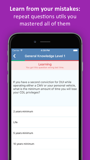 CDL Practice Test 2019 Edition - Image screenshot of android app