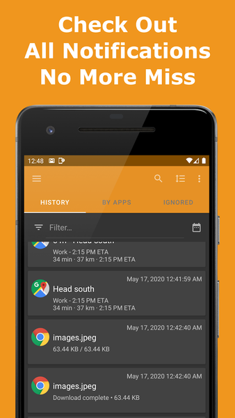 Past Notifications - Image screenshot of android app