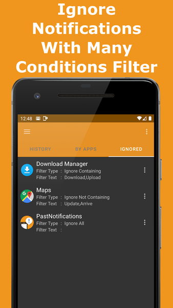 Past Notifications - Image screenshot of android app