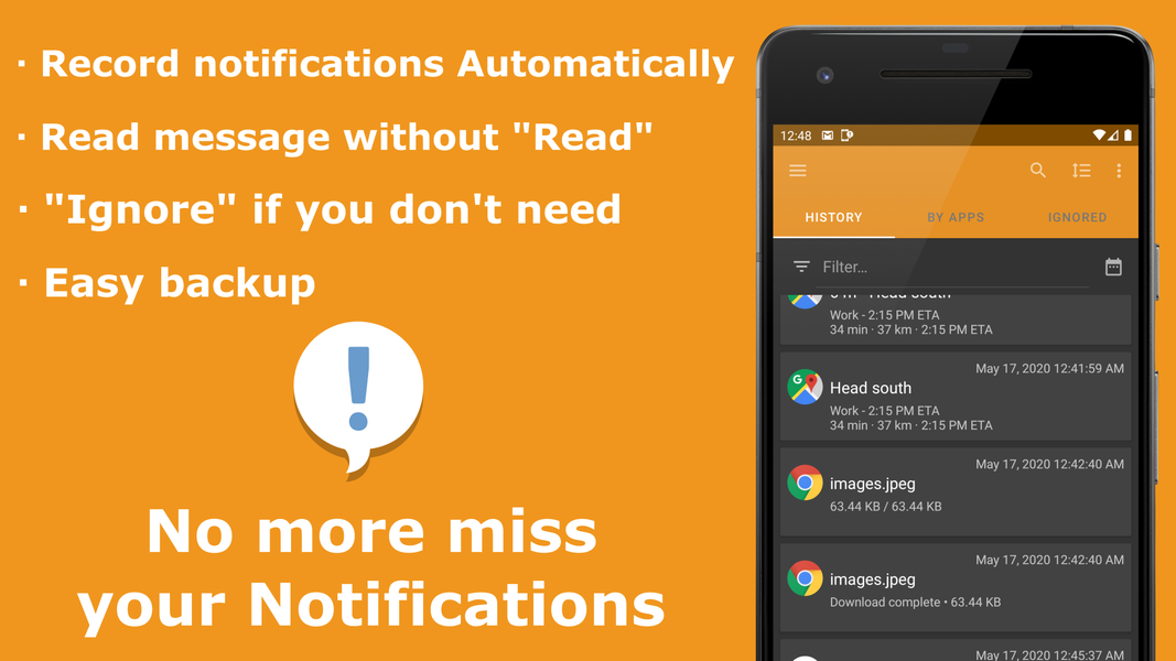 Past Notifications - Image screenshot of android app