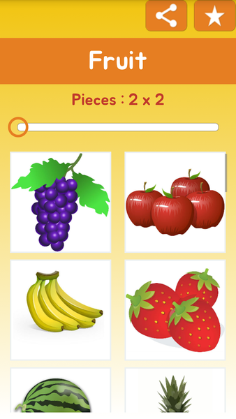 Kids Jigsaw Puzzle: Fruit - Gameplay image of android game