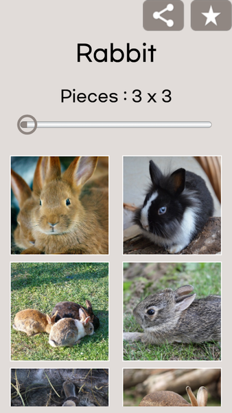 Jigsaw Puzzle: Rabbit - Gameplay image of android game
