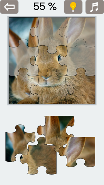 Jigsaw Puzzle: Rabbit - Gameplay image of android game