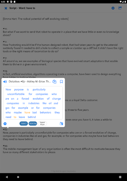 TEDICT - Image screenshot of android app