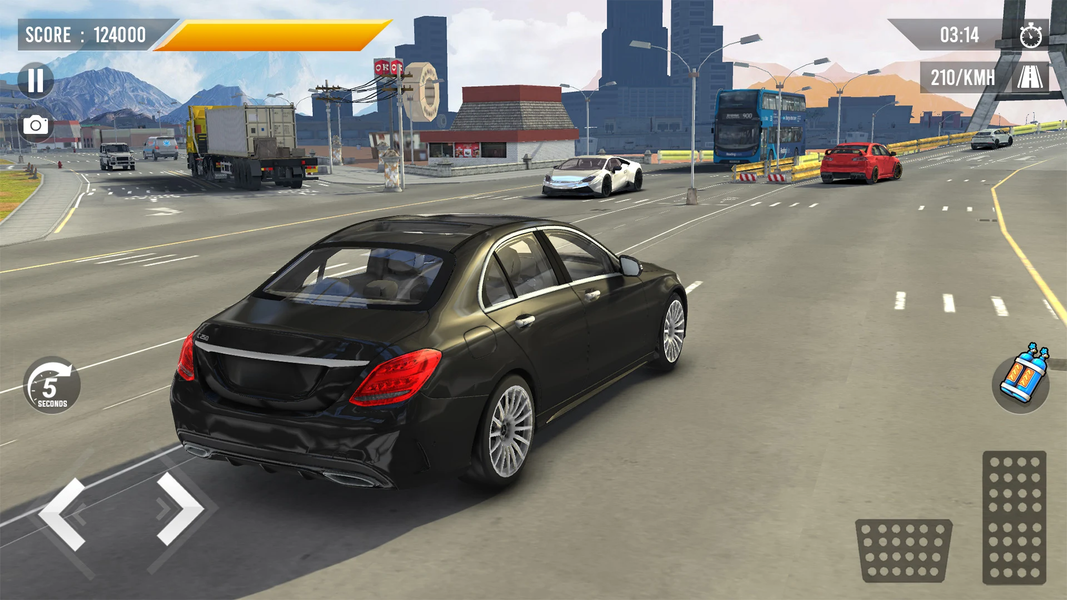 Open World Car Driving Sim - Gameplay image of android game