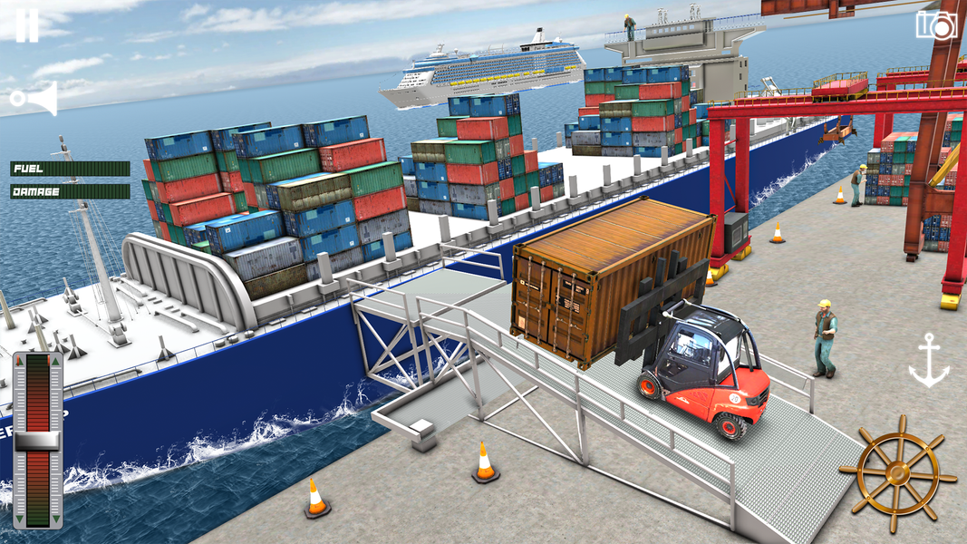 Real Cruise Ship Driving Game - Gameplay image of android game