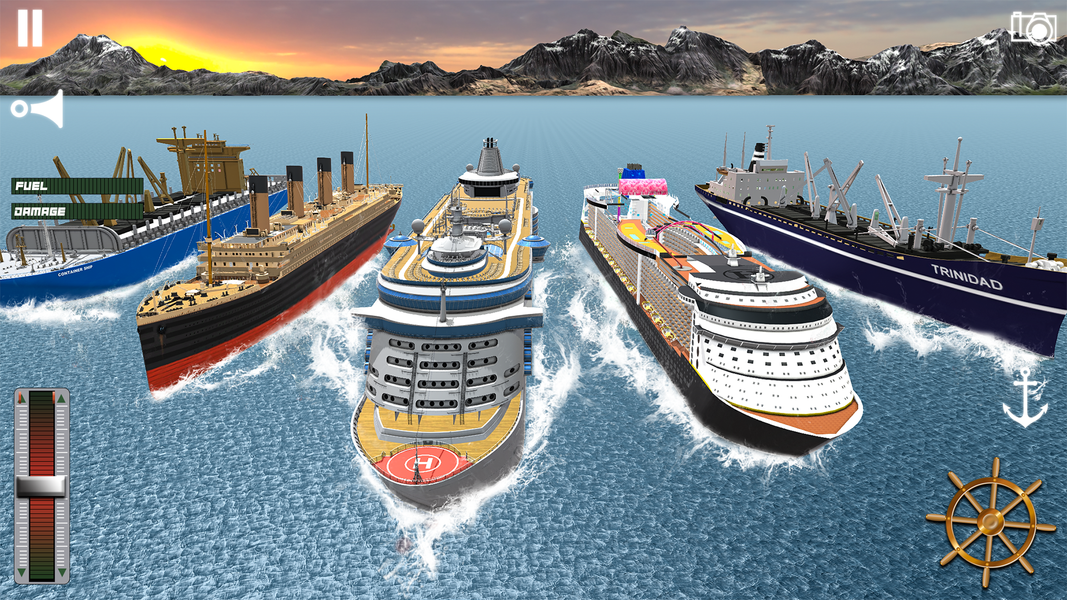 Real Cruise Ship Driving Game - Gameplay image of android game