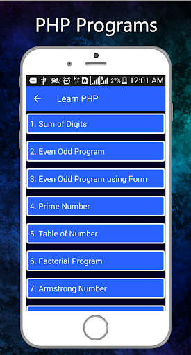 Learn PHP - Offline Tutorial - عکس برنامه موبایلی اندروید