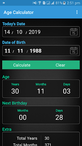 Age Calculator & Horoscope App - Image screenshot of android app