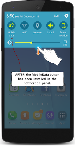 Install the MobileData button - عکس برنامه موبایلی اندروید