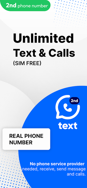 Text Call Now 2nd Phone Number - عکس برنامه موبایلی اندروید