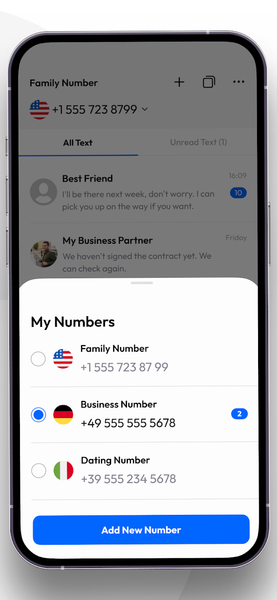 Text &Call Second Phone Number - عکس برنامه موبایلی اندروید